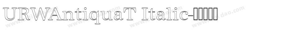 URWAntiquaT Italic字体转换